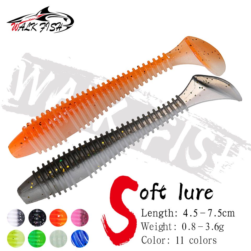 Fishing Equipment Deals - WALK FISH 10PCS Soft Lures Silicone