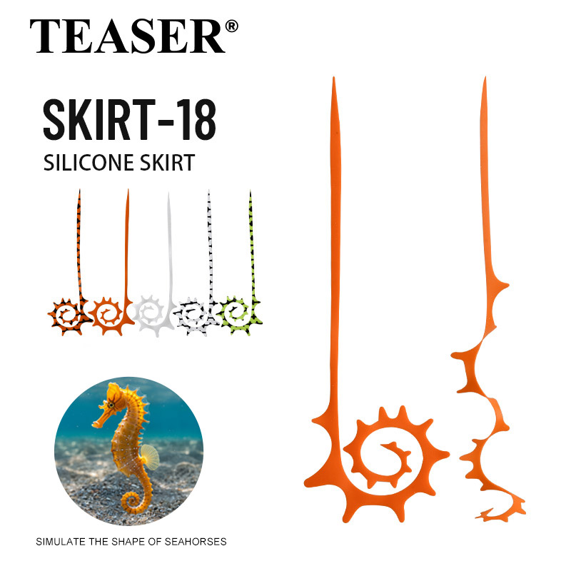 TEASER 5pcs SKIRT-18 145mm Sil – обзор и цена Fishing Equipment Lures