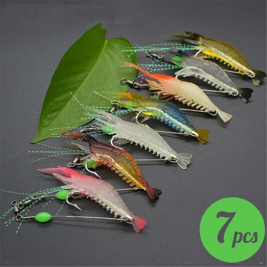 3pcs/7pcs Shrimp Lures Fishing – обзор и цена Fishing Equipment Deals