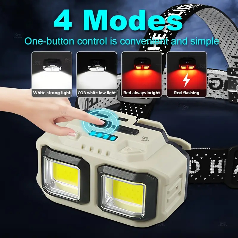 COB LED Headlamp Rechargeable  – обзор и цена Fishing Headlamp