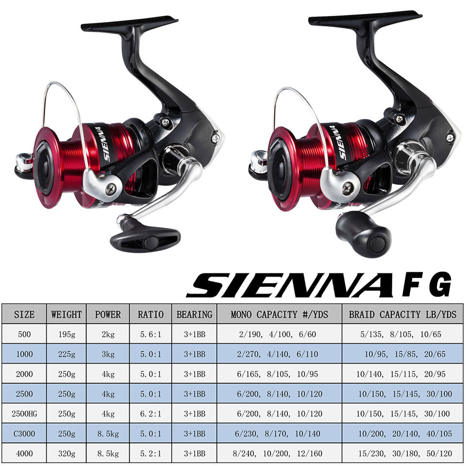 SHIMANO SIENNA Spinning Fishin – обзор и цена Fishing Equipment Daiwa