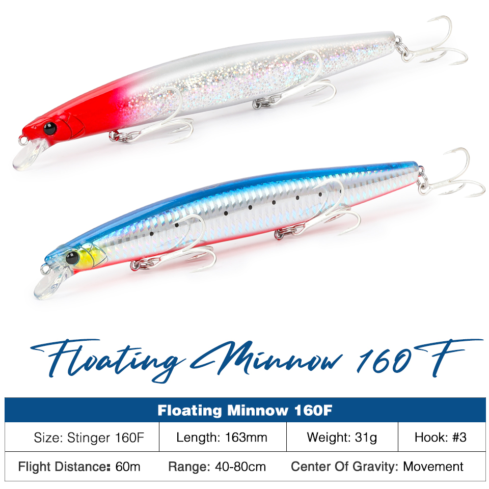 TSURINOYA 160F Floating Minnow – обзор и цена Fishing Equipment Deals