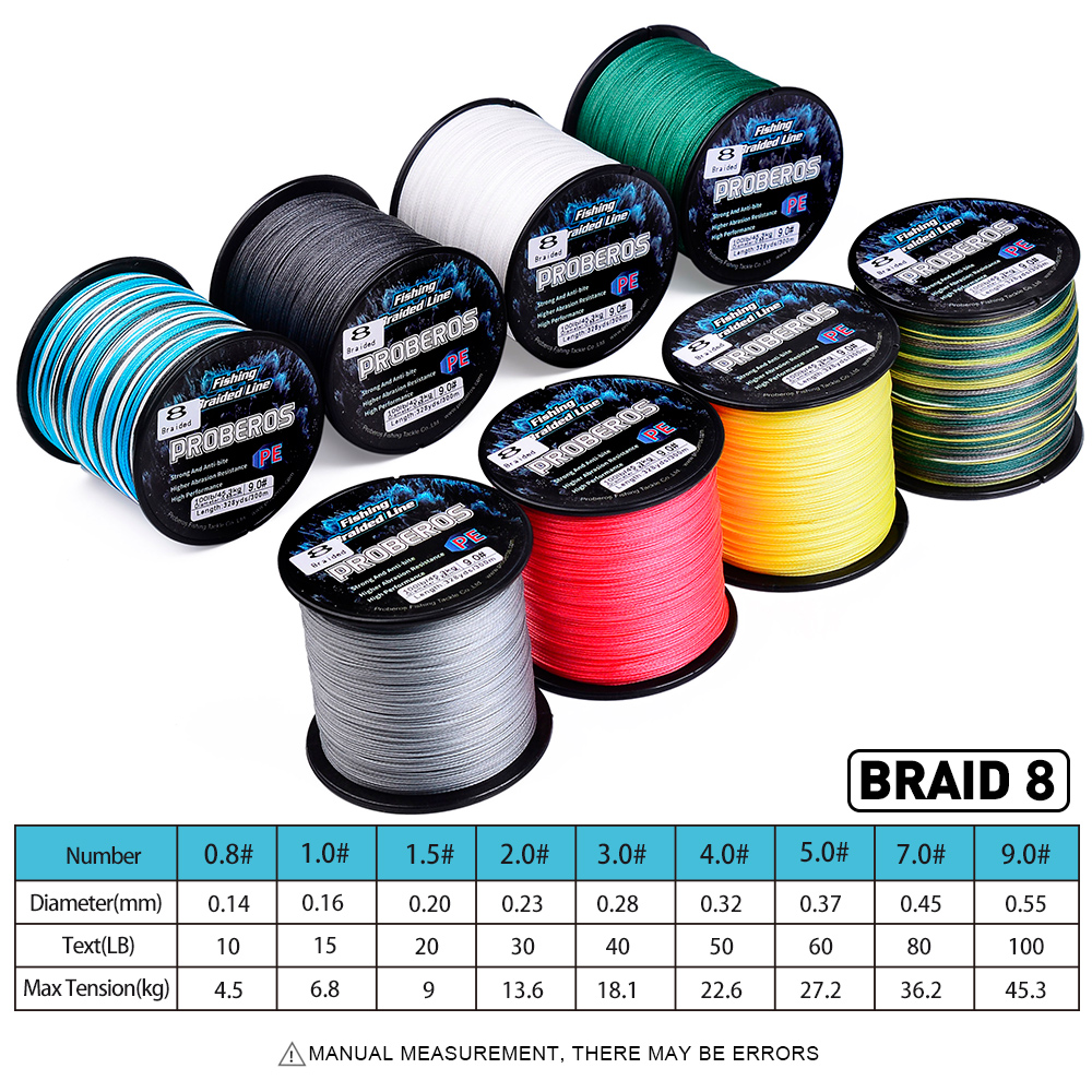 PROBEROS 300M 8 Strands Braide – обзор и цена Fishing Equipment Bundle