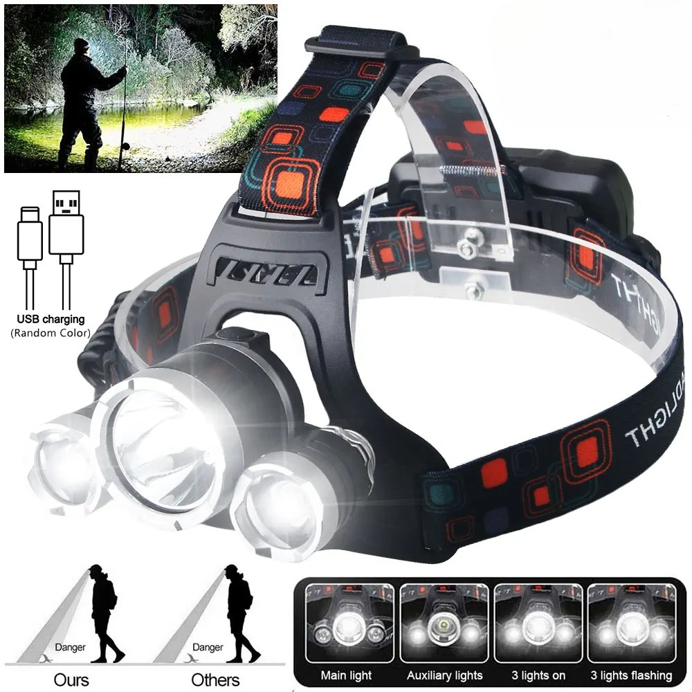 High Power LED Headlamp 18650  – обзор и цена Fishing Headlamp