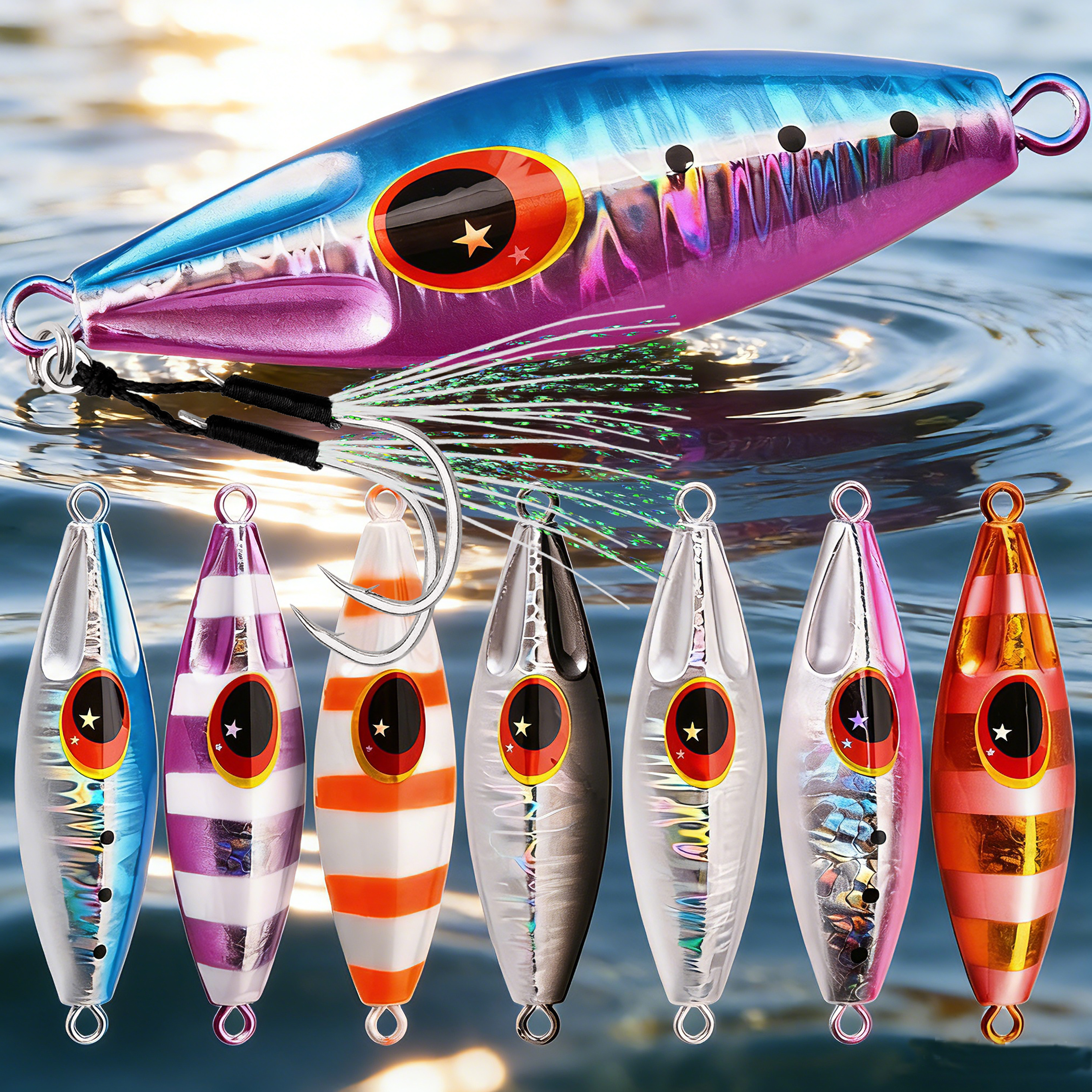 8pcs/lot Metal Jig Fishing Lur – обзор и цена Fishing Equipment Deals