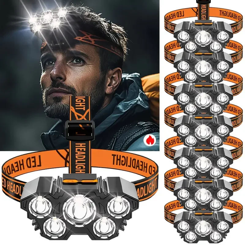 Portable 5LED Outdoor Headlamp – обзор и цена Fishing Headlamp