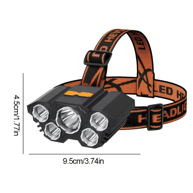 Portable 5LED Outdoor Headlamp – обзор и цена Fishing Headlamp